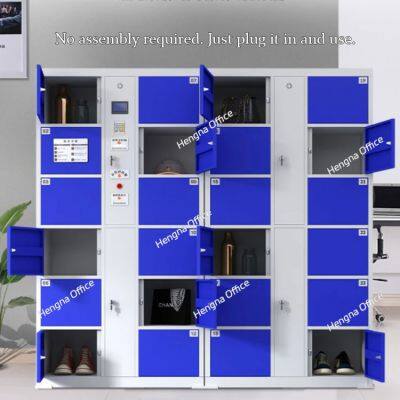 Durable High-Security Digital Storage Lockers with Barcode Identification System for Schools, Hospitals, and Commercial