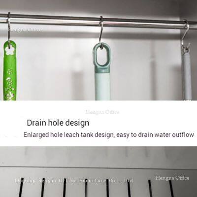 Cajón de almacenamiento seguro para limpieza con compartimentos de almacenamiento y perchas para herramientas – Ideal para entornos industriales y comerciales photo-5