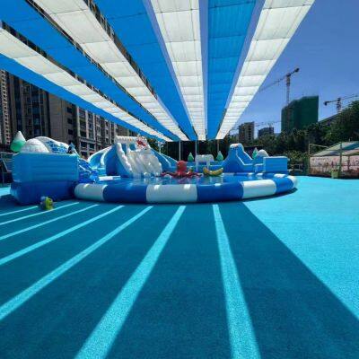 Jinlicai Shading Intelligent Wave Sail for School Playgrounds, Outdoor Foldable and Telescopic Sunshade, Customizable