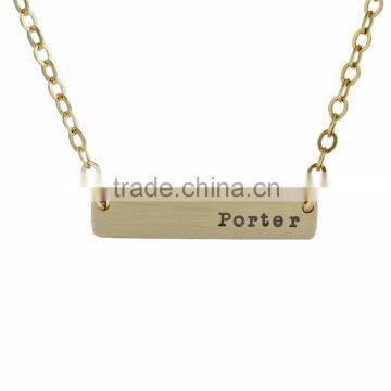 Stainless Steel Bar Necklaces Express yourself with Name Engraved Neckalce