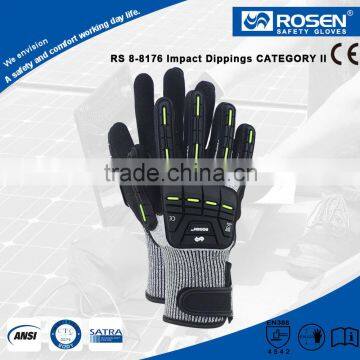 RS SAFETY TPR sewn impact gloves in nitrile coated glove at Cut resistant gloves level 5