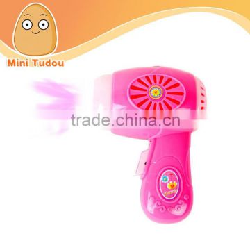 China Manufacturer kids pretend play toy mini appliances toys Electric Hair dryer with light