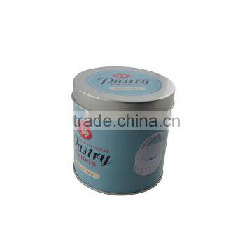 Empty round containers metal tin box