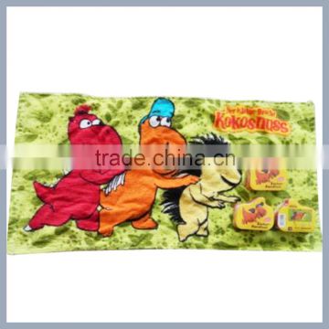 Baby Towel with Three Bear Cartoon Printed Velour Reactive Printing