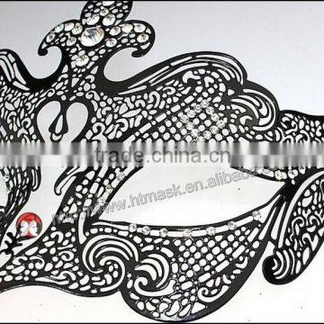 Orleans Laser-Cut Metal Black Welding Queen Mask photo-3