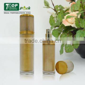 40ml 100ml 120ml Golden Plastic Lotion Pump Bottle for Skincare Packaging