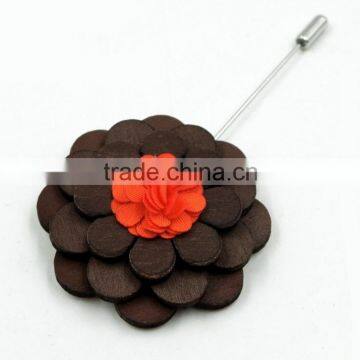Handmade Men's Gifts Wood Brooch Wooden Flower Lapel Pins photo-3
