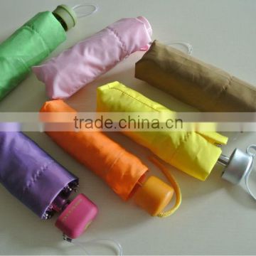 five folding umbrella solid color