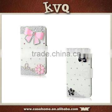 New Fashion Leather Flip Cover Case Stick Bling Crystal Diamonds for ZTE Blade A711 4G LTE photo-4