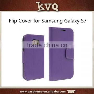 leather flip wallet card stand phone cover for samsung galaxy s7 case cover
