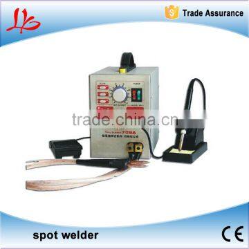 Miniature pulse lithium battery pedal spot welding touch soldering,Holding a spot welder