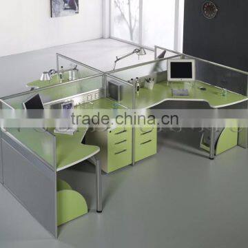 Modern Linear L Shape Office Modular Two Sided Cubicle Workstation(SZ-WS268) photo-2
