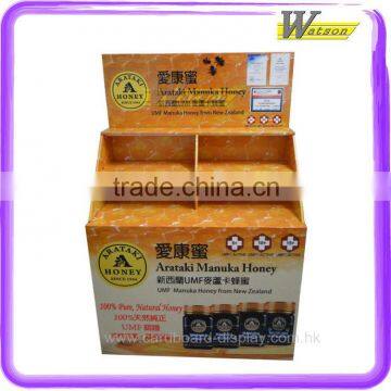 supermarket honey promotion cardboard corrugated dump bin pallet