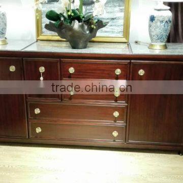 Vintage Style Modern Marble Top Living Room Furniture Solid Wood Cabinet Corner