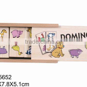 China Online Shopping 28 Pcs Hot-sale Sea Animal Baby's Safety Gift Small Size Puzzle Wooden Boxkids Domino Game Set photo-6
