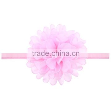 2016 New Style Girl Big Flower Headband Girls Chiffon Flower Hair Band Hair Flower Kids Large Flower Headband Wh-1749 photo-3