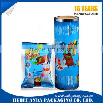 Design printing snack food plastic bag inflation chips packing bags/plantain chips packaging bags