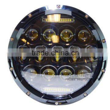 BJ-HL-016 Highly Recommended Waterproof 7" Projector Daymaker LED Light Round Motorcycle Headlight 75W for Harley photo-2