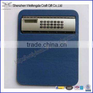 Fashion PU Leather Mouse Pad With Calculator