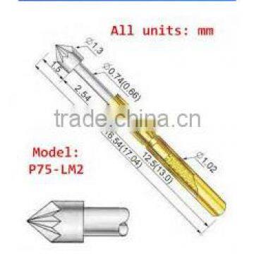 Spring Pogo Pin Connector Gold Plated Music Wire Phosphor Bronze photo-2