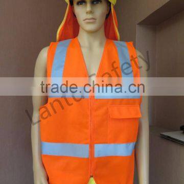 2015 Hottest!!!! Custom Safety vest with pockets and zipper