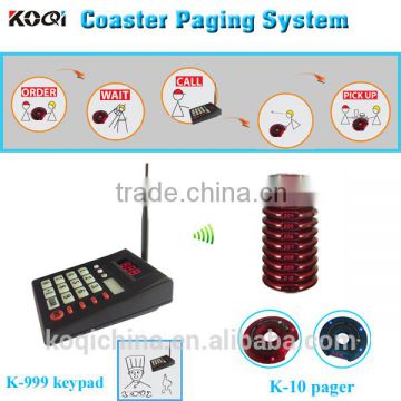 Wireless guest paging system restaurant call paging receiver wireless coaster pager system