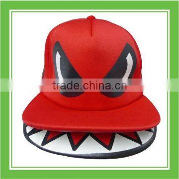 Top Quality Products Bros Mr Shark Open Mouth Baby Lion Embroidery Adjustable Snapback Polyester Mesh Red Cap Latest Design