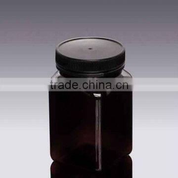 500g security cover honey bottles, food packaging plastic bottle, golden brown honey bottle cover