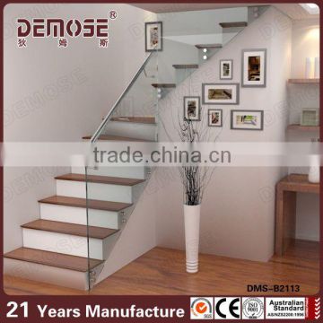 Glass railing tempered clear glass balustrade stair handrail