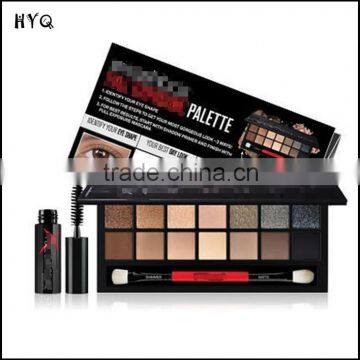 High Quality Eye Shadow with Brush and Mascara 14 Colors Eyeshadow Palette