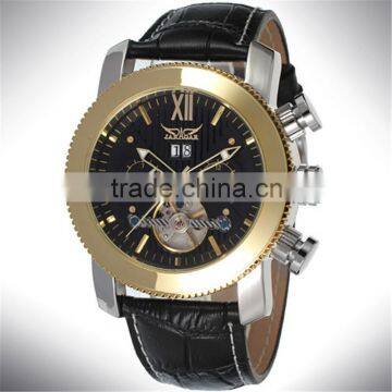 New Fashion Cool JARAGAR Watches Men Luury Brand Sports Military Automatic Mechanical Tourbillion Wristwatches Leather Strap photo-2