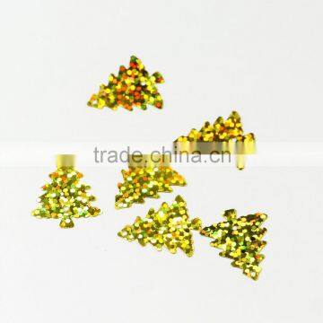 08L goldencolor Paillette sequin in Christmas tree shape for decoration