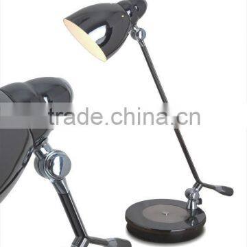 High quality table lamp with base switch and power outlet MT5620-BK