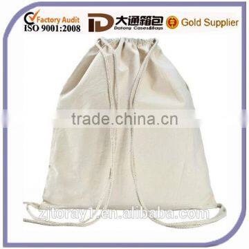 Good Quality Cotton Canvas Plain Drawstring Bag For Shopping