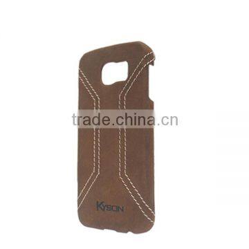 Hot Genuine Leather Back Phone Case Cover For S6 edge plus