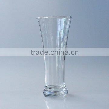 Lead free mouth blown glassware manufacture tall straight 340ml tulip beer glass