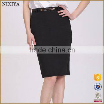 Latest Lady Formal Skirt Black Pencil Skirts Designs for Summer