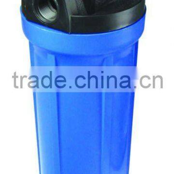 10'' slim blue water filter housing(brass/plastic port)