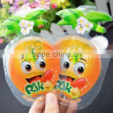 special shaped fresh fruit juice plastic bag / baby drinking packing pouches