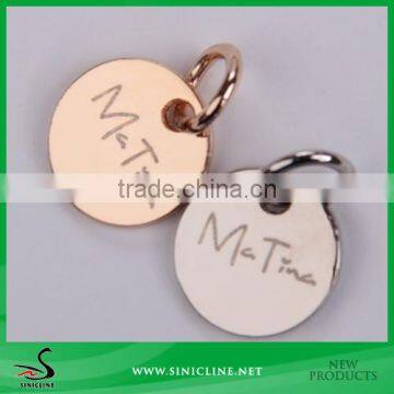 Sinicline Low price wholesale custom bag and shoelace brand logo metal tag