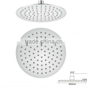 Shampooing shower head rainfall shower head round shower head stainless steel thin hower head