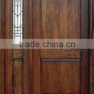 Unequal Double Entrance Wooden Doors Design DJ-S8300SO-1