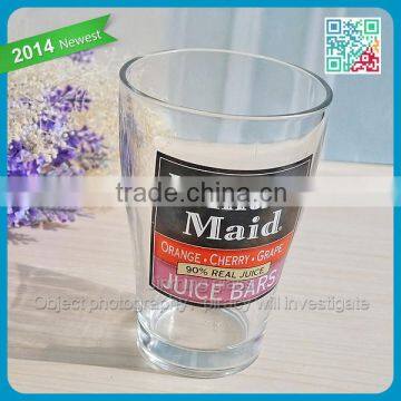 high white glass clear cup Print Pint Glass Glass Food safe Minute Maid Beverage cup glass