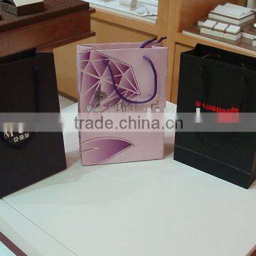 custom Paper jewelry packing bags recycle shopping bags accept logo design