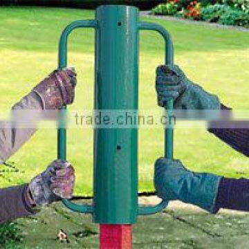Fence powder coated hand air post driver