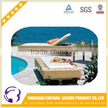 TZY-TY-05 Outdoor pe Rattan garden sunbed