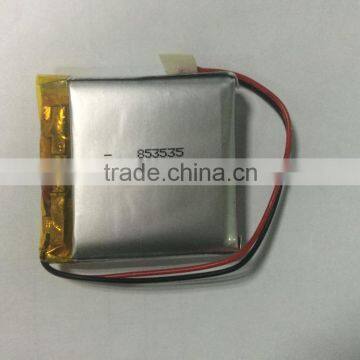 853535 3.7V 1050MAH li-polymer rechargeable battery with pcb and wireli-polymer battery smart rechargeable li-