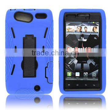 Robot design with stand heavy duty case for Motorola XT910 912