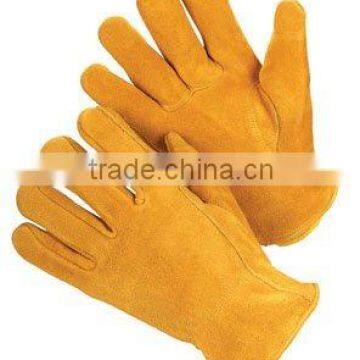 golden driver leather glove