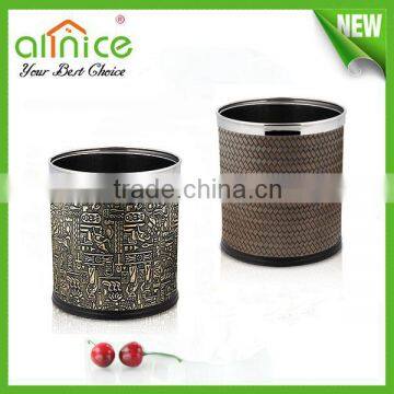 Hotel supply stainless steel trash can/rubbish barrel/hotel room equipment